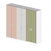 Armadio camerette a 6 ante, Flamingo