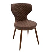 Sedia di design in similpelle Cuoio a rombi 