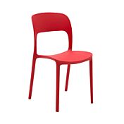 Sedia in polipropilene colore Rosso