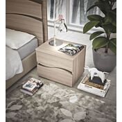 Camera da letto completa, finitura Olmo Perla e grigio fango