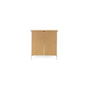 Madia credenza, 2 ante finitura bianco opaco e top in quercia