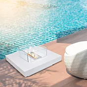 Camino a bioetanolo per interno, Bianco, 70x70x35 h cm in promozione
