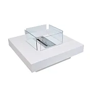Camino a bioetanolo per interno, Bianco, 70x70x35 h cm in sconto