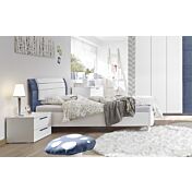 Letto singolo Like in legno Blu
