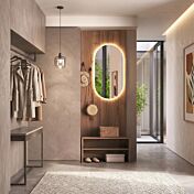 Ingresso con boiserie e panca, Noce caramello, L.88