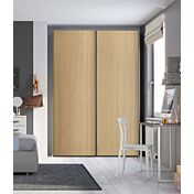 Armadio 2 ante scorrevoli H.257 L.178, finitura Royal Oak