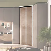 Cabina spogliatoio per camere da letto, finitura Bronzo e Antracite