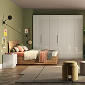 Camera matrimoniale moderna, Bianco lucido e Cadiz