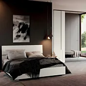 Camera matrimoniale Bianco opaco, con armadio battente