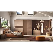 camera bronzo e legno