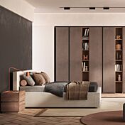 camera con letto imbottito