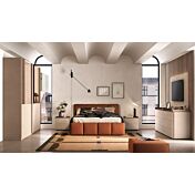 camera con letto rosso