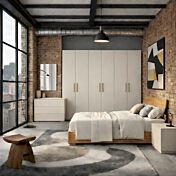 Camera moderna orzo e noce biondo