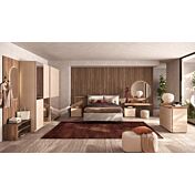 Camera matrimoniale con letto imbottito