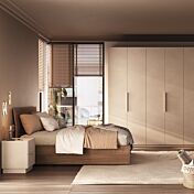 Camera matrimoniale moderna, Cashmere e Noce caramello