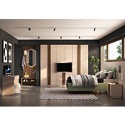 cameretta con letto verde