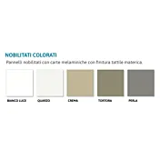 Comodino moderno con 2 cassetti Bianco luce, Moretti Compact