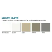 Letto singolo contenitore Plane Moretti Compact, finitura Bianco luce