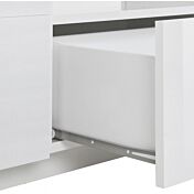 Innovativo Porta TV moderno Bianco lucido, Made in Italy 