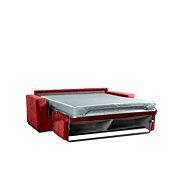 Divano letto modello Denali, sfoderabile a 3 posti finitura rossa