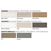 Armadio a ponte moderno con 6 ante battenti, finitura bianco nobilitato