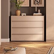 Comò moderno 4 cassetti, Cashmere, L.110