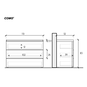 comò moderno in legno