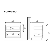 comodini bianco lucido