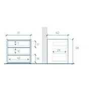 comodino moderno in sconto