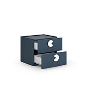 Comodino bambini 2 cassetti, navy