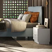 comodino bianco lucido