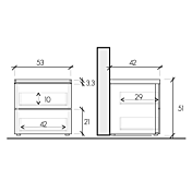 comodini con vassoio