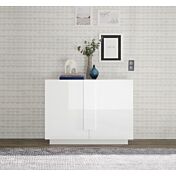 Credenza per cucina bianca lucido, 2 ante