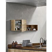 Pensile cubo per cucina sospeso, Noce stelvio