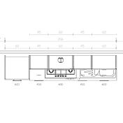 cucina bianca lineare scontata