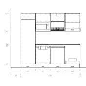 Cucina lineare 2,40 mt, Made in Italy