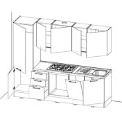 cucina bianca lineare moderna