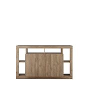 Credenze moderna a 3 ante, finitura Mercure, Made in Italy