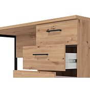 Scrivania per zona studio moderna, finitura Rovere 