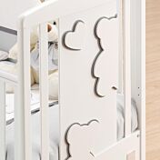 Lettino per neonati Winnie, bianco con decori orsetto