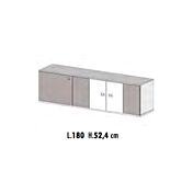 Madia moderna, Credenza di design, 5 ante, Rovere nodato e Bristol