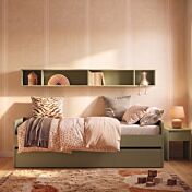 Divano letto camerette, seconda rete estraibile, Pistacchio
