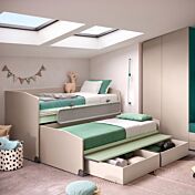 Letto Space Idea 2 cassetti e scrivania, Moretti Compact