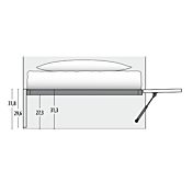 Divano letto Fillet Moretti Compact con secondo letto estraibile, Blu navy
