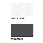 Armadio scorrevole Upupa in finitura Frassino gesso con dettagli vetro grigio chiaro