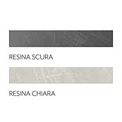 Coppia di comodini moderni, grigio resina chiaro e grigio resina scuro, made in Italy