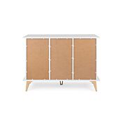 Madia Oslo con 3 ante e 3 cassetti in finitura bianco e oro