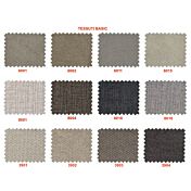 Letto matrimoniale tessuto Beige con piedini lavorati