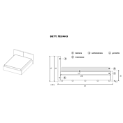 Camera matrimoniale con letto velluto Terracotta, Bronzo e Mercure