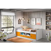 Letto salvaspazio con cassetti, disponibile in 7 colori